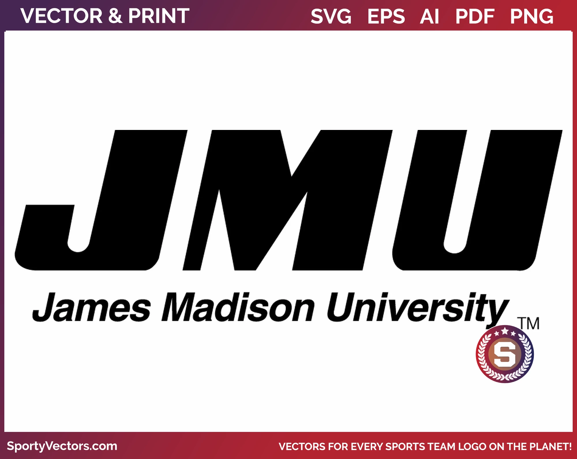 James Madison Dukes - College - Wordmark Logo (1986) - Sports Logo Svg 